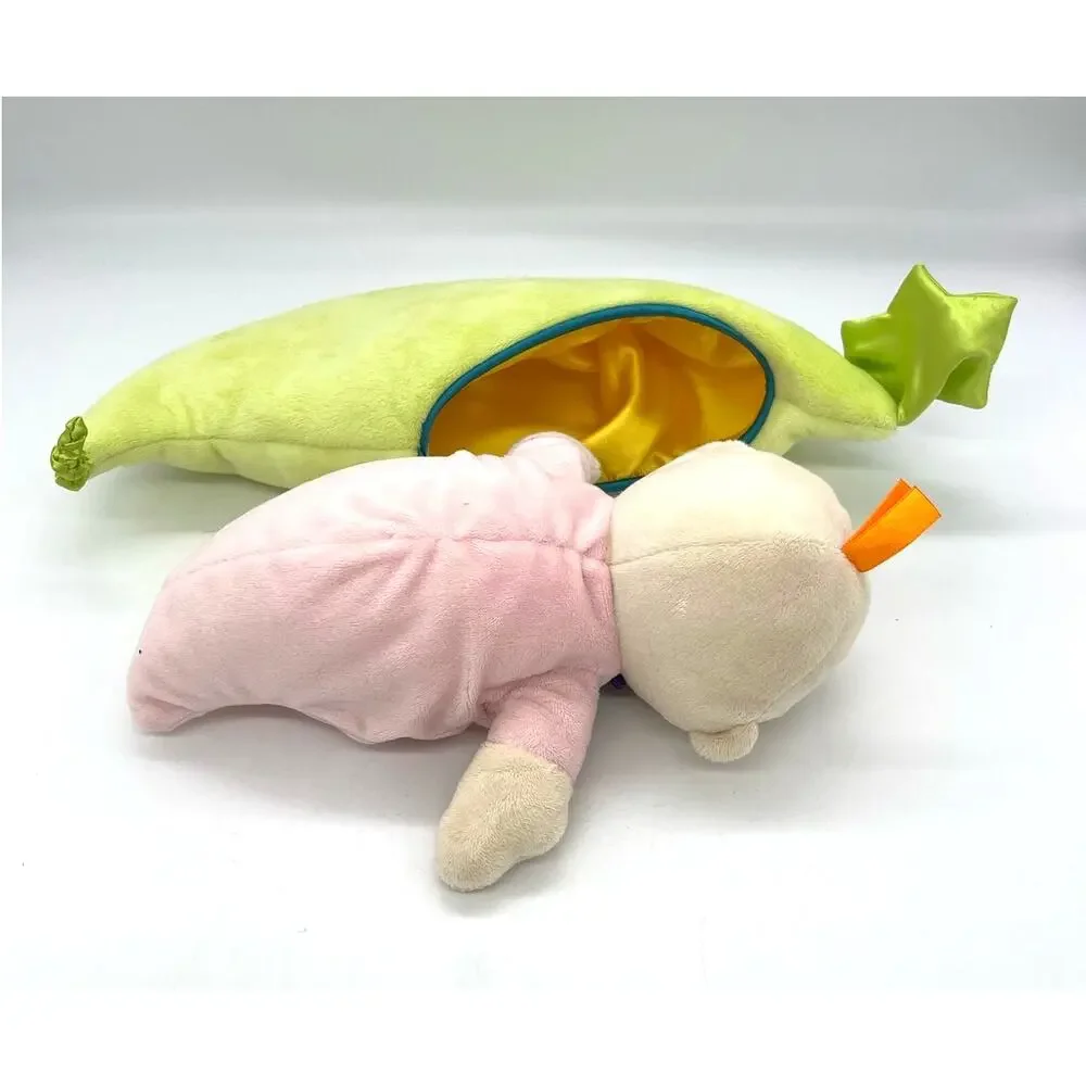 Sweet Pea Stuffed Plush Removable Baby in a Pea Pod Nursery 12” Manhattan Toy